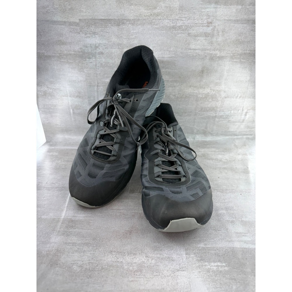 Merrell Agility Peak Flex 3 Men Trail Running Shoes Black Grey J06107 Size 12